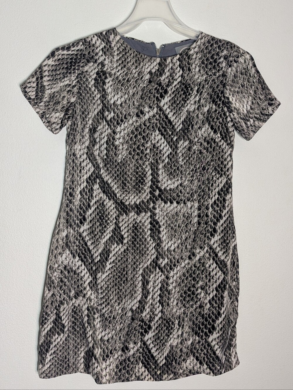 LR Womens Dress Snakeskin Python Animal Print Neutral Quiet Luxury Classic Small